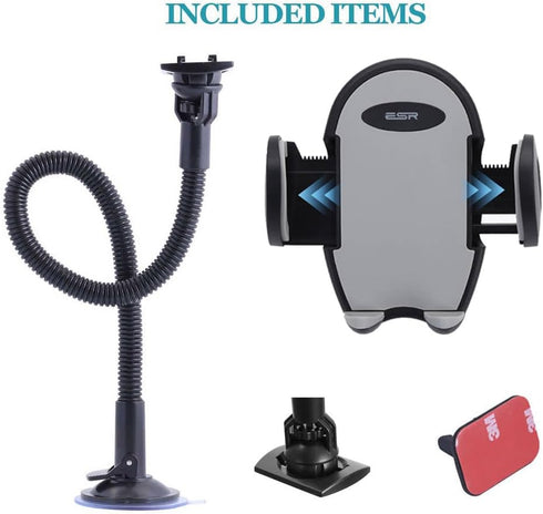 Windshield Car Phone Mount, Universal Cell Phone Holder with Long Arm for iPhone and Samsung Galaxy (20inch)