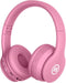 Shop Pink Bluetooth/Wired Headphones for Kids - Over Ear, Volume Limited 85/110dB, Foldable, AUX Mic for School &