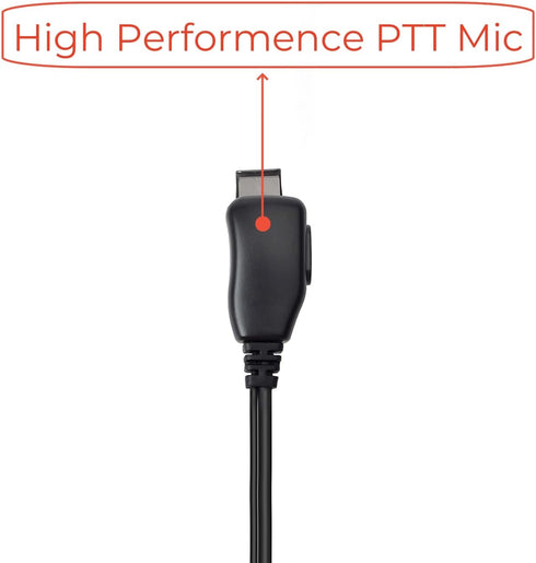 1 Pin 2.5mm D Shape Walkie Talkie Earpiece Headsets with PTT Mic for Motorola Radios Talkabout Series, 2 Packs