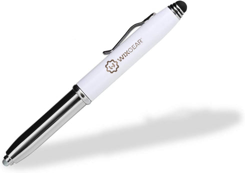 WixGear 3-in-1 Stylus Pen with LED Flashlight and Pen for Touch Screens (White)