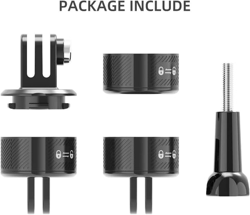 SUREWO Quick Release Base Mount Kit for GoPro, Magnetic Suction & Swivel Lock Adapter for GoPro Hero Series