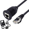 chenyang CAT6 RJ45 Flush Mount Male to Female LAN Ethernet Network Extension Cable for Dashboard Panel