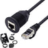 chenyang CAT6 RJ45 Flush Mount Male to Female LAN Ethernet Network Extension Cable for Dashboard Panel