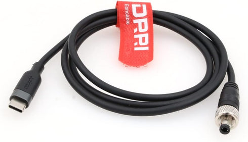DRRI Locking 5.5 X2.1mm DC to USB-C PD Fast Charging Power Cable for Fujifilm X-H2S to Atomos Ninja V