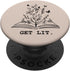 PopSockets Adhesive PopGrip - Get Lit Library Book Wildflowers Lovers Literature Teacher