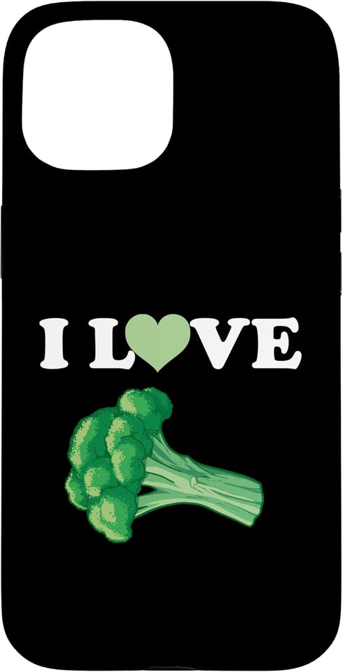 Funny Broccoli Tees I Love Broccoli Case for iPhone 15