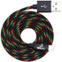 NRGPower Premium 3ft Nylon Braided USB Cable with Lightning Connector, MFi Certified for iPhone, iPad, Rasta