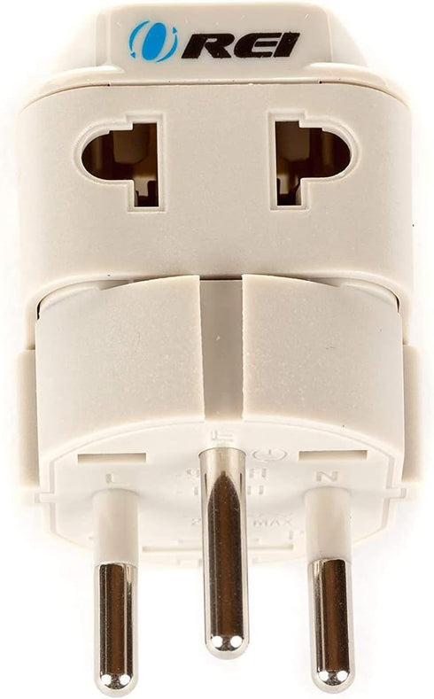 OREI USA to Israel, Gaza, Palestine Travel Adapter Plug (Type H) - 2 in 1, CE Certified, 2 Pack, White