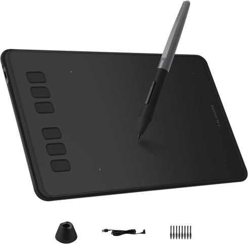 HUION Inspiroy H640P Drawing Tablet, 6x4 inch Digital Art with Battery-Free Stylus, 8192
