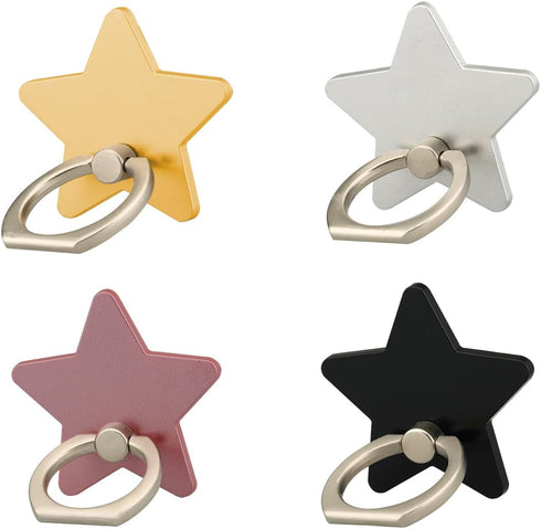 lenoup z179 (4 pcs) Cell Phone Holder,Star Phone Ring Kickstand,Universal 360 Rotation Cell