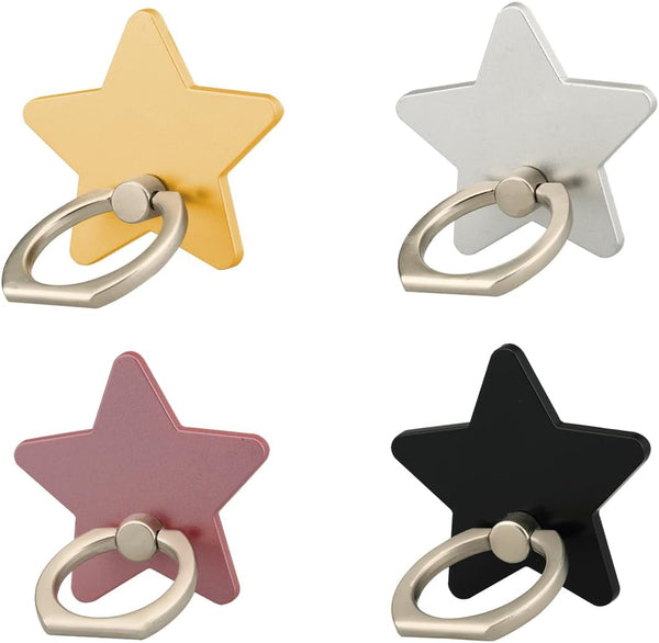 lenoup z179 (4 pcs) Cell Phone Holder,Star Phone Ring Kickstand,Universal 360 Rotation Cell