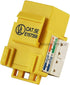 Monoprice Cat5e Punch Down Keystone Jack for 22-24AWG Solid Wire, Yellow