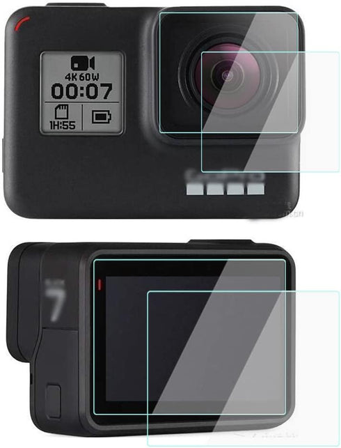 2 Pack Tempered Glass Lens & Screen Protectors for GoPro Hero5 Sport Camera