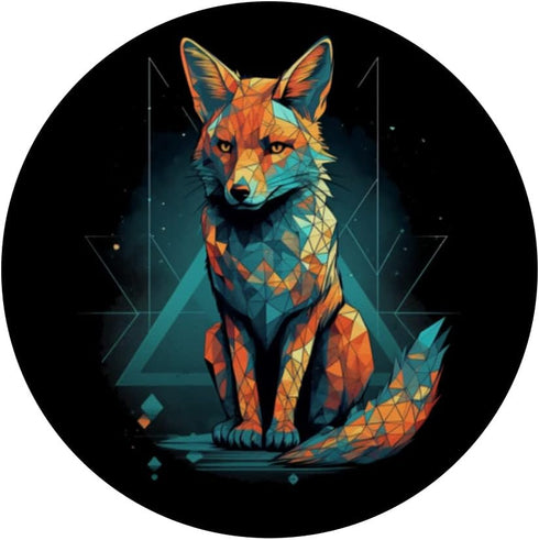Geometric Fox Animal Arts Pattern, Foxes Lover PopSockets Standard PopGrip