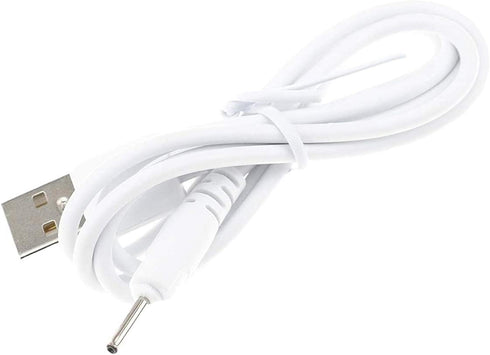 Replacement 100CM USB Charge Cable for Beats Solo HD505 Headphones, DC 2.0mm Jack Charger Port (White) - Not for