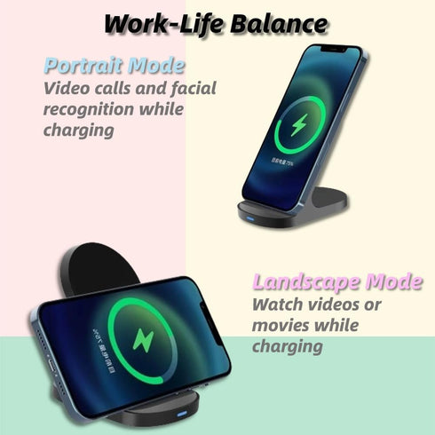 15W Fast Wireless Charger, 10W Wireless Charging Stand Compatible with iPhone 14 13 12 11 Pro XR XS 8 Plus Galaxy S22