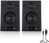 Portable Computer Speakers - Wired Pair 3in Stereo HiFi Multimedia PC Subwoofer with Non Slip Mat
