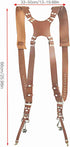 Qiilu Leather Camera Strap, Adjustable Dual Leather Rivet Shoulder Strap for Digital Cameras
