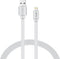 XYS-L4604F 4 Ft Charge and Sync USB to Lightning Flat Cable, White