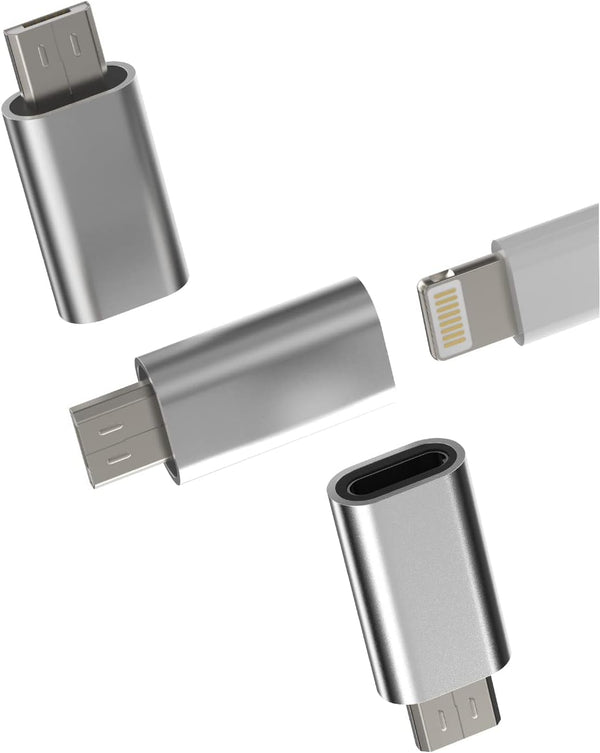 Lightning Female to Micro USB Male Charging Adapter (3pack) for Galaxy S7 Active, Nexus 5, LG Android Charger