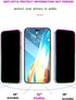 Privacy Screen Protector for iPhone 14 Pro, Tempered Glass Electroplated Color Edge Anti-spy Film, 6.1 Inch