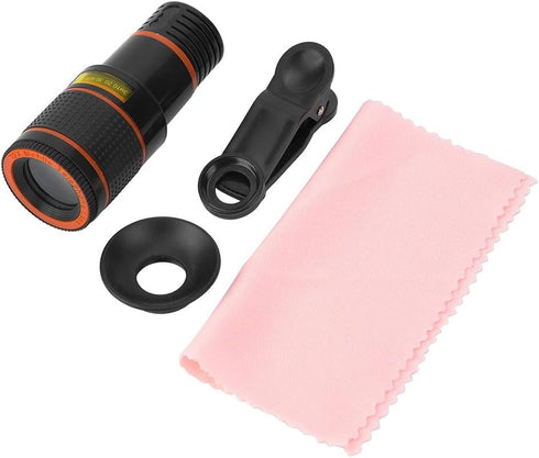Cell Phone Camera Lens, Professional 12X Telephoto Lens, Telescopic Focusing Universal Phone Camera Lens for Mobile