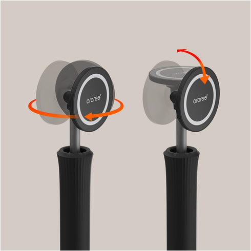 araree 360 Magfie Pod Lite Magnetic Phone Tripod Stand, MagSafe Compatible Rotating Mini Clamp Mount for iPhone