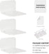 OAPRIRE White Floating Wall Shelves Set of 3 for Security Cameras, Baby Monitors, Speakers, Universal Acrylic Shelf