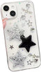 iPhone 15 Plus Case, Clear Bling Stars 3D Hearts Diamond Twinkle Star Glitter Soft TPU for Women Girls Teens