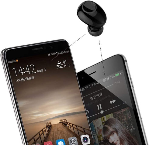 Bluetooth Earbud, 10 Hrs Playtime, Mini Wireless Headset, Hands-Free Car Headphone for iOS Android Smart Phones