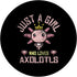 Just a Girl Who Loves Axolotl - Distressed PopSockets Swappable PopGrip