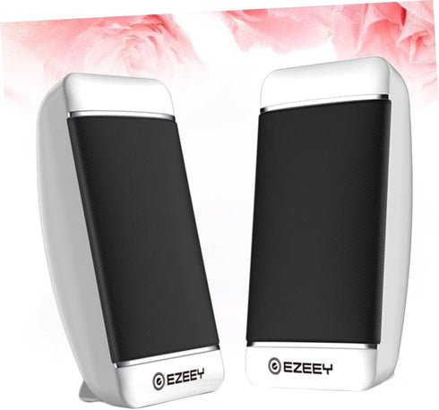 Mobestech Computer Speakers 2pcs Portable Wired Sound Powered Speakers for Desktop Mini Speaker