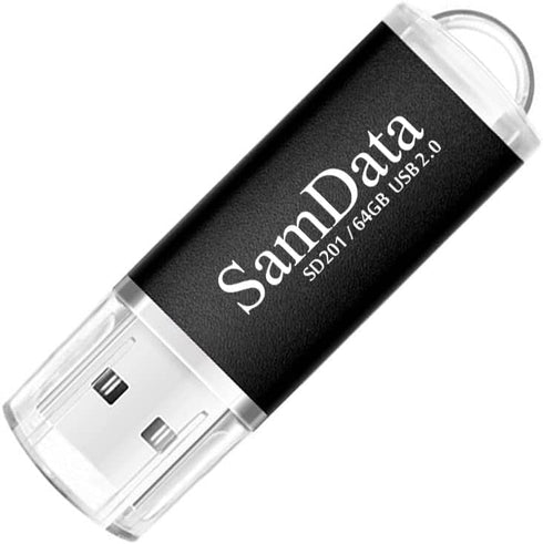 2 Pack 64GB USB Flash Drives USB 2.0 Thumb Drives Memory Stick Jump Drive Zip Drive, 2 Colors: Black Gold