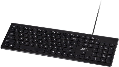 Monoprice Low-Profile Silent Keyboard, Spill-Resistant Membrane with Water-Resistant Coating, 10 Million Keystrokes -