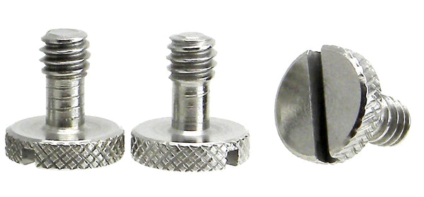 Steel Screws 1/4" Tripod Quick Release QR Plate Camera Flathead Slot Stainless SS for Manfrotto/Sachtler (3 Pack)