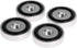 4Pcs Anti Vibration Amplifier Feet, 4010mm Aluminium Alloy Universal Copper Speaker Spikes Pads, Silver