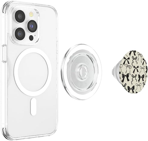 PopSockets Bow Phone Grip - Vintage Neutral Bows PopGrip for MagSafe