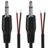 SIOCEN 2-Pack 6FT 3.5mm 2 1/8" 3.5mm Replacement Male Jack to Bare Wire Open End TS Pole Mono Jack Plug Connector AUX