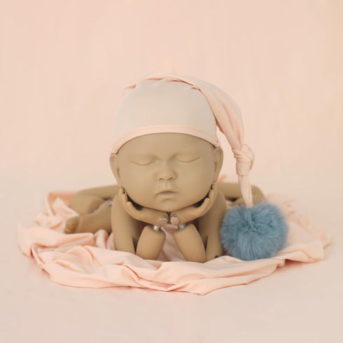 Newborn Stretch Wraps Photography Props, Baby Photo Wrap Prop Swaddle Long Ripple Wraps DIY Blanket (Peachy)