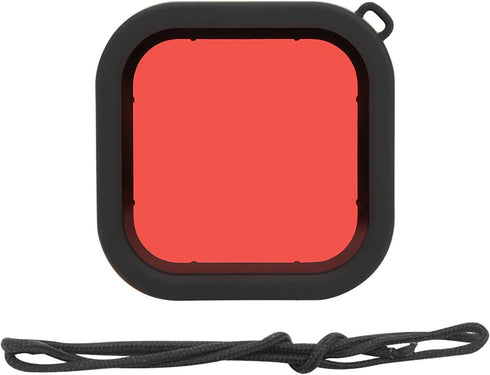 Yctze ABS Diving Lens Filter with Rope for 8 Action Camera Waterproof Shell, Filters Accessories Action Camera Lens Diving Filter, Underwater (Red)