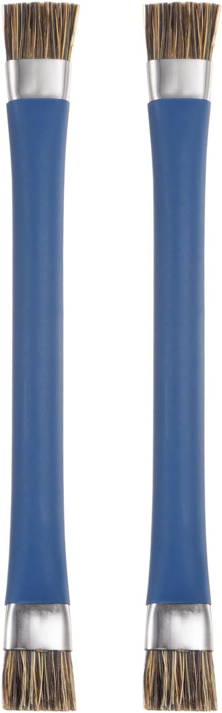 2pcs Double-Head Phone Motherboard IC Cleaning Brush, 12x15mm Bristles Anti-Static ESD Brush Cleaner for Computer (Blue)