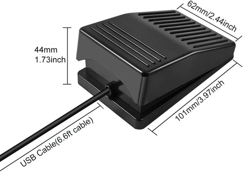 USB Foot Pedal PC Single Foot Switch Foot Control Keyboard Mouse Programmable Keyboard for Video Game Office Work Page Turner