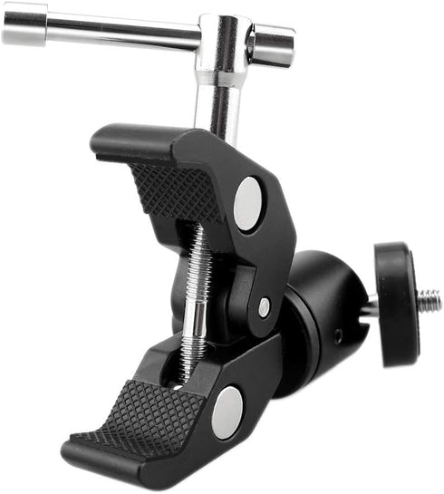 SLOW DOLPHIN Photography Super Clamp with 1/4'' and 3/8'' Thread Clip for DSLR, Lights, Umbrellas, 2PCS