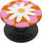 Cute Pink Orange Checker Daisy Flower Pattern PopSockets Standard PopGrip