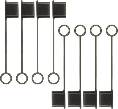8Pcs USB Caps for USB A Cable, Anti Loss Tether, Silicone Dust Protection Adapter Cover for Android/iPhone, Translucent