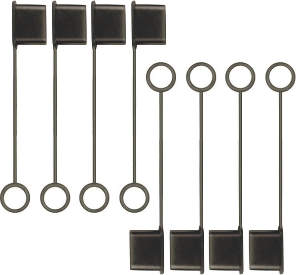 8Pcs USB Caps for USB A Cable, Anti Loss Tether, Silicone Dust Protection Adapter Cover for Android/iPhone, Translucent
