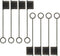 8Pcs USB Caps for USB A Cable, Anti Loss Tether, Silicone Dust Protection Adapter Cover for Android/iPhone, Translucent