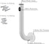 Pole Mount for Electronics, 15inch Length for Outside Home Antenna Installation, White