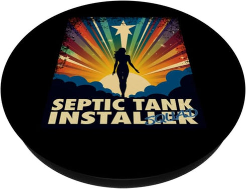 Septic Tank Installer Funny Female Hero Job Women PopSockets Standard PopGrip