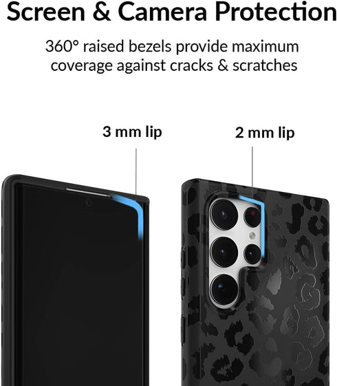 Velvet Caviar Case for Samsung Galaxy S23 Ultra - Black Leopard, Cute Protective Phone Cases, 8ft Drop Tested